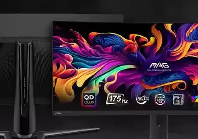 ﻿MSI exhibits its new QD-OLED video display units scheduled to release at CES 2024