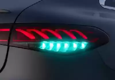 ﻿Mercedes-Benz provides turquoise exterior lights to indicate self sustaining using