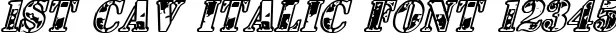 Dynamic 1st Cav Italic Font Preview https://safirsoft.com