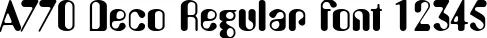 Dynamic A770 Deco Regular Font Preview https://safirsoft.com