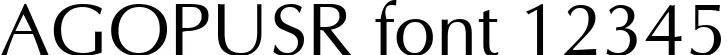 Dynamic AGOPUSR Font Preview https://safirsoft.com