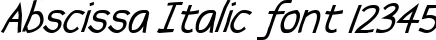 Dynamic Abscissa Italic Font Preview https://safirsoft.com