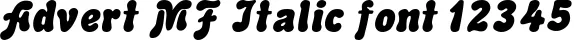 Dynamic Advert MF Italic Font Preview https://safirsoft.com