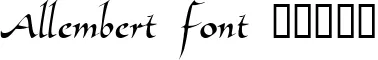 Dynamic Allembert Font Preview https://safirsoft.com