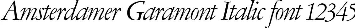 Dynamic Amsterdamer Garamont Italic Font Preview https://safirsoft.com