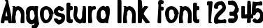 Dynamic Angostura Ink Font Preview https://safirsoft.com