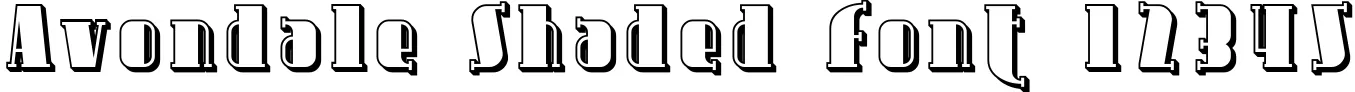 Dynamic Avondale Shaded Font Preview https://safirsoft.com