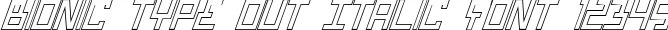 Dynamic Bionic Type Out Italic Font Preview https://safirsoft.com