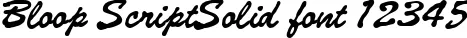 Dynamic Bloop ScriptSolid Font Preview https://safirsoft.com