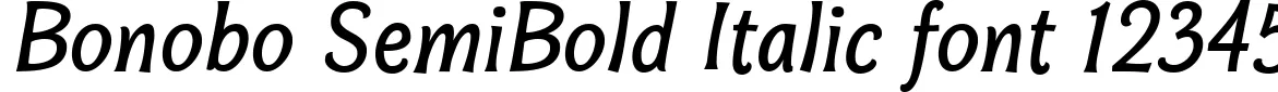 Dynamic Bonobo SemiBold Italic Font Preview https://safirsoft.com