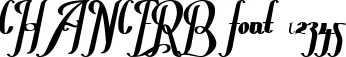 Dynamic CHANCERB Font Preview https://safirsoft.com