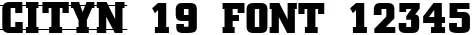 Dynamic CITYN 19 Font Preview https://safirsoft.com