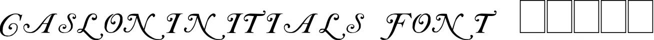 Dynamic CaslonInitials Font Preview https://safirsoft.com