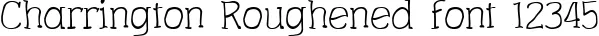 Dynamic Charrington Roughened Font Preview https://safirsoft.com