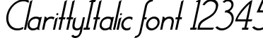 Dynamic ClarittyItalic Font Preview https://safirsoft.com