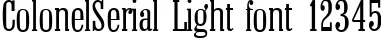 Dynamic ColonelSerial Light Font Preview https://safirsoft.com