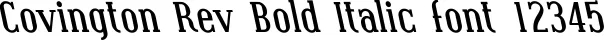 Dynamic Covington Rev Bold Italic Font Preview https://safirsoft.com