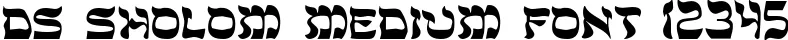 Dynamic DS Sholom Medium Font Preview https://safirsoft.com