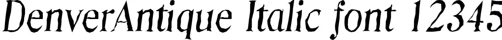 Dynamic DenverAntique Italic Font Preview https://safirsoft.com