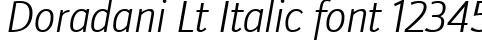 Dynamic Doradani Lt Italic Font Preview https://safirsoft.com