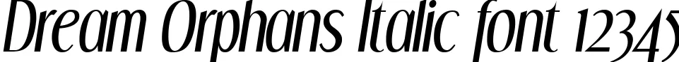 Dynamic Dream Orphans Italic Font Preview https://safirsoft.com