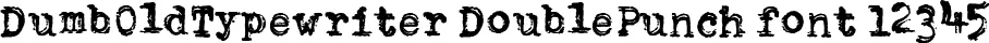 Dynamic DumbOldTypewriter DoublePunch Font Preview https://safirsoft.com