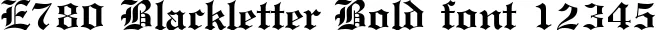Dynamic E780 Blackletter Bold Font Preview https://safirsoft.com