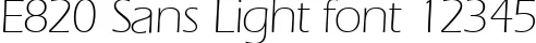 Dynamic E820 Sans Light Font Preview https://safirsoft.com