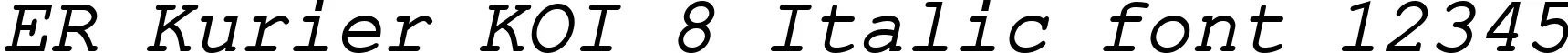 Dynamic ER Kurier KOI 8 Italic Font Preview https://safirsoft.com