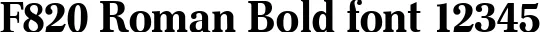 Dynamic F820 Roman Bold Font Preview https://safirsoft.com
