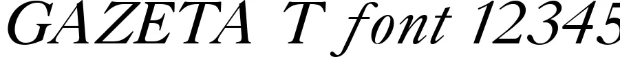 Dynamic GAZETA T Font Preview https://safirsoft.com