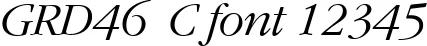 Dynamic GRD46  C Font Preview https://safirsoft.com