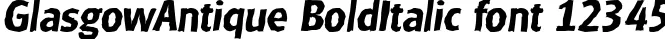 Dynamic GlasgowAntique BoldItalic Font Preview https://safirsoft.com