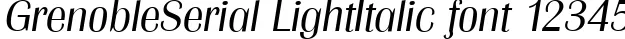 Dynamic GrenobleSerial LightItalic Font Preview https://safirsoft.com