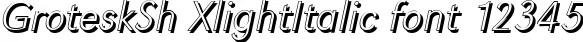 Dynamic GroteskSh XlightItalic Font Preview https://safirsoft.com