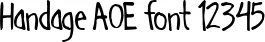 Dynamic Handage AOE Font Preview https://safirsoft.com