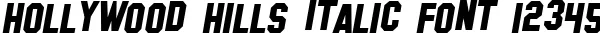 Dynamic Hollywood Hills Italic Font Preview https://safirsoft.com