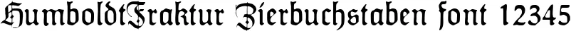 Dynamic HumboldtFraktur Zierbuchstaben Font Preview https://safirsoft.com