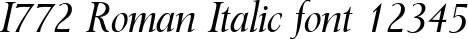 Dynamic I772 Roman Italic Font Preview https://safirsoft.com