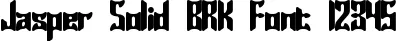 Dynamic Jasper Solid BRK Font Preview https://safirsoft.com
