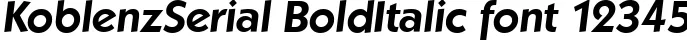 Dynamic KoblenzSerial BoldItalic Font Preview https://safirsoft.com