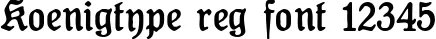 Dynamic Koenigtype reg Font Preview https://safirsoft.com