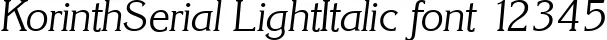 Dynamic KorinthSerial LightItalic Font Preview https://safirsoft.com