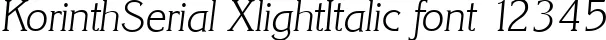 Dynamic KorinthSerial XlightItalic Font Preview https://safirsoft.com