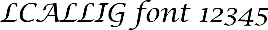 Dynamic LCALLIG Font Preview https://safirsoft.com
