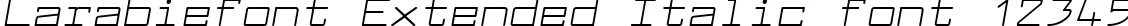 Dynamic Larabiefont Extended Italic Font Preview https://safirsoft.com