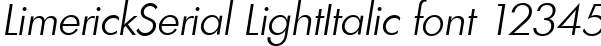 Dynamic LimerickSerial LightItalic Font Preview https://safirsoft.com