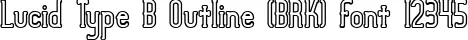 Dynamic Lucid Type B Outline (BRK) Font Preview https://safirsoft.com