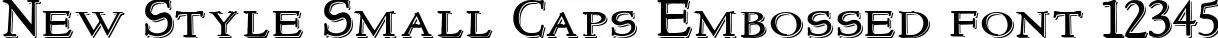 Dynamic New Style Small Caps Embossed Font Preview https://safirsoft.com
