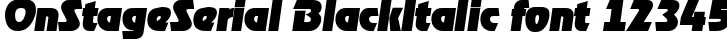 Dynamic OnStageSerial BlackItalic Font Preview https://safirsoft.com